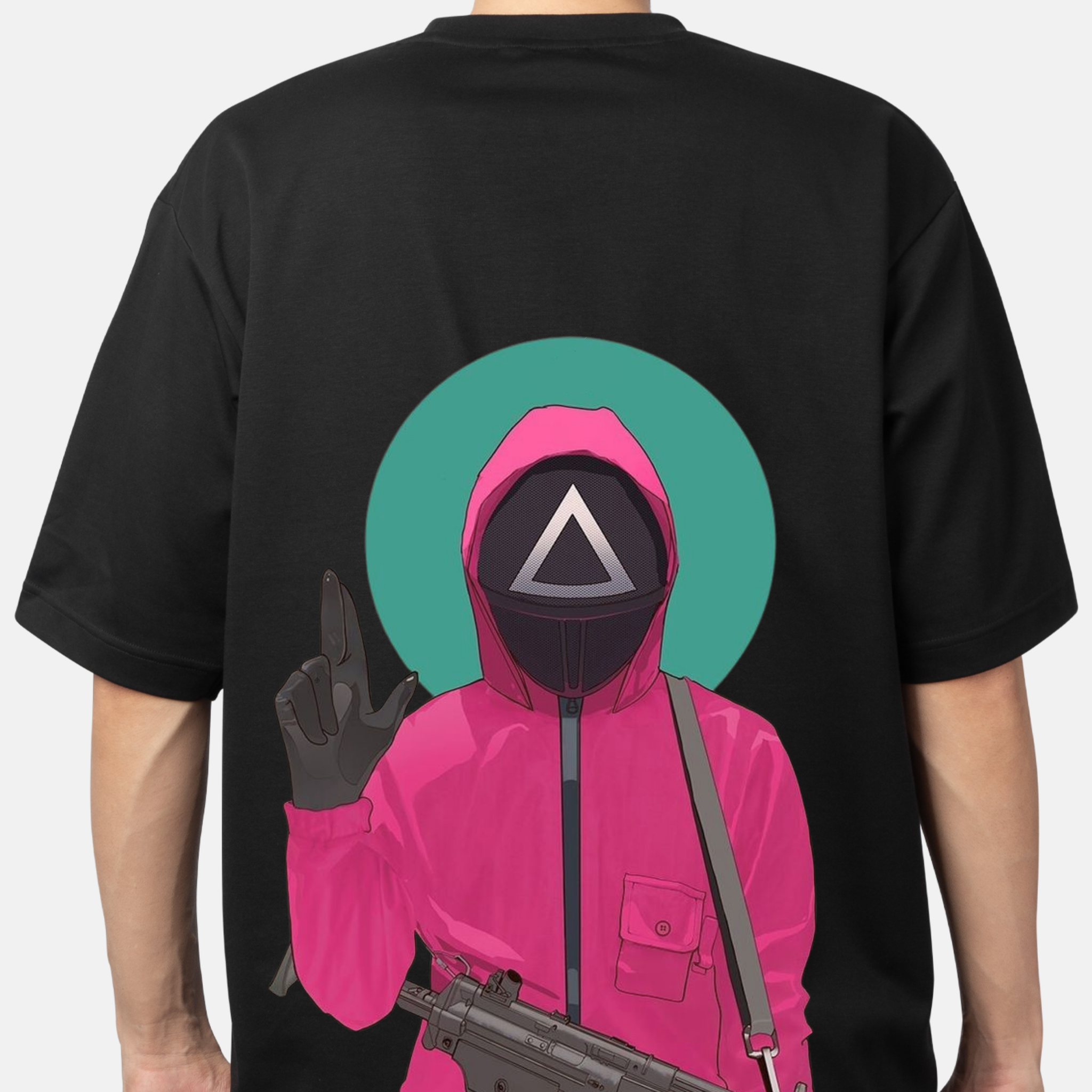 Squid Game Guard Graphic Oversized T-Shirt