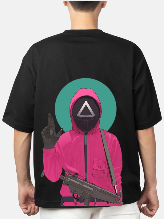 Squid Game Guard Graphic Oversized T-Shirt
