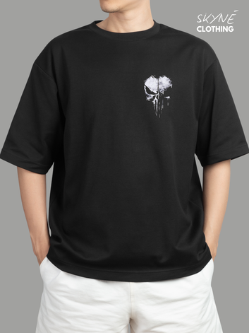 Punisher-Inspired | Black Oversized Tee