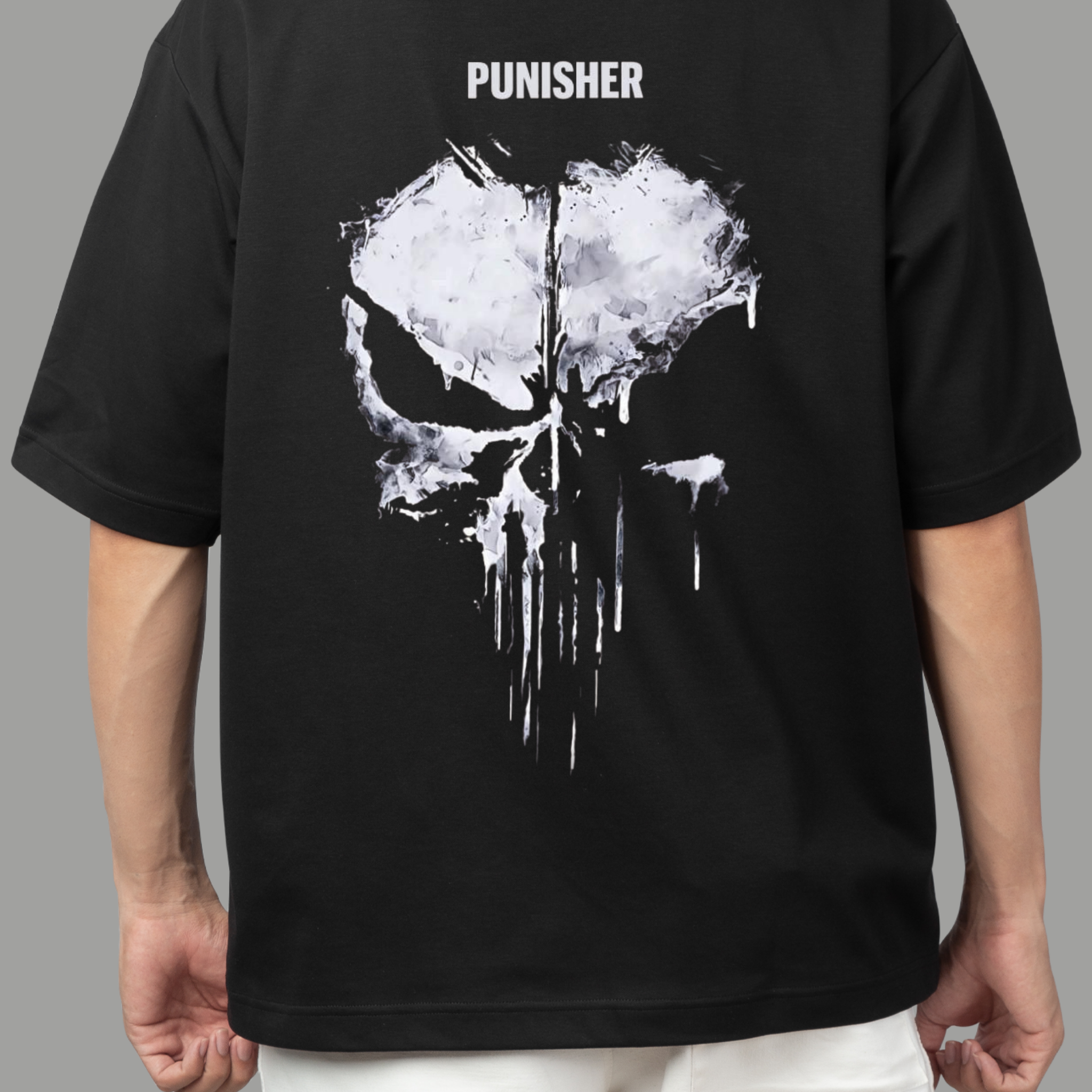 Punisher-Inspired | Black Oversized Tee