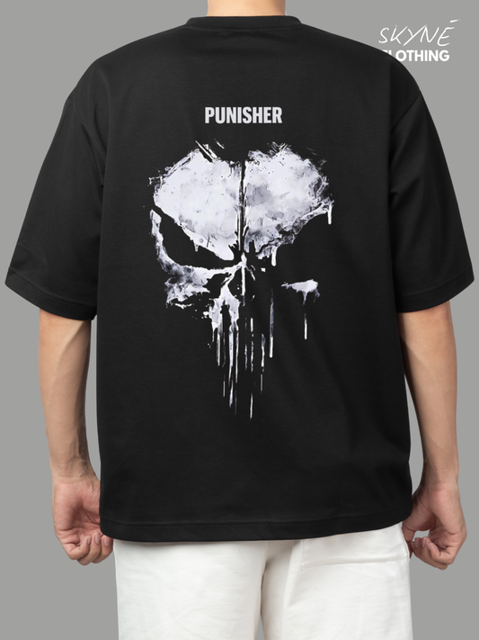 Punisher-Inspired | Black Oversized Tee