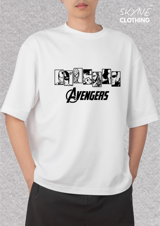 Avengers Panel Oversized Tee (White)