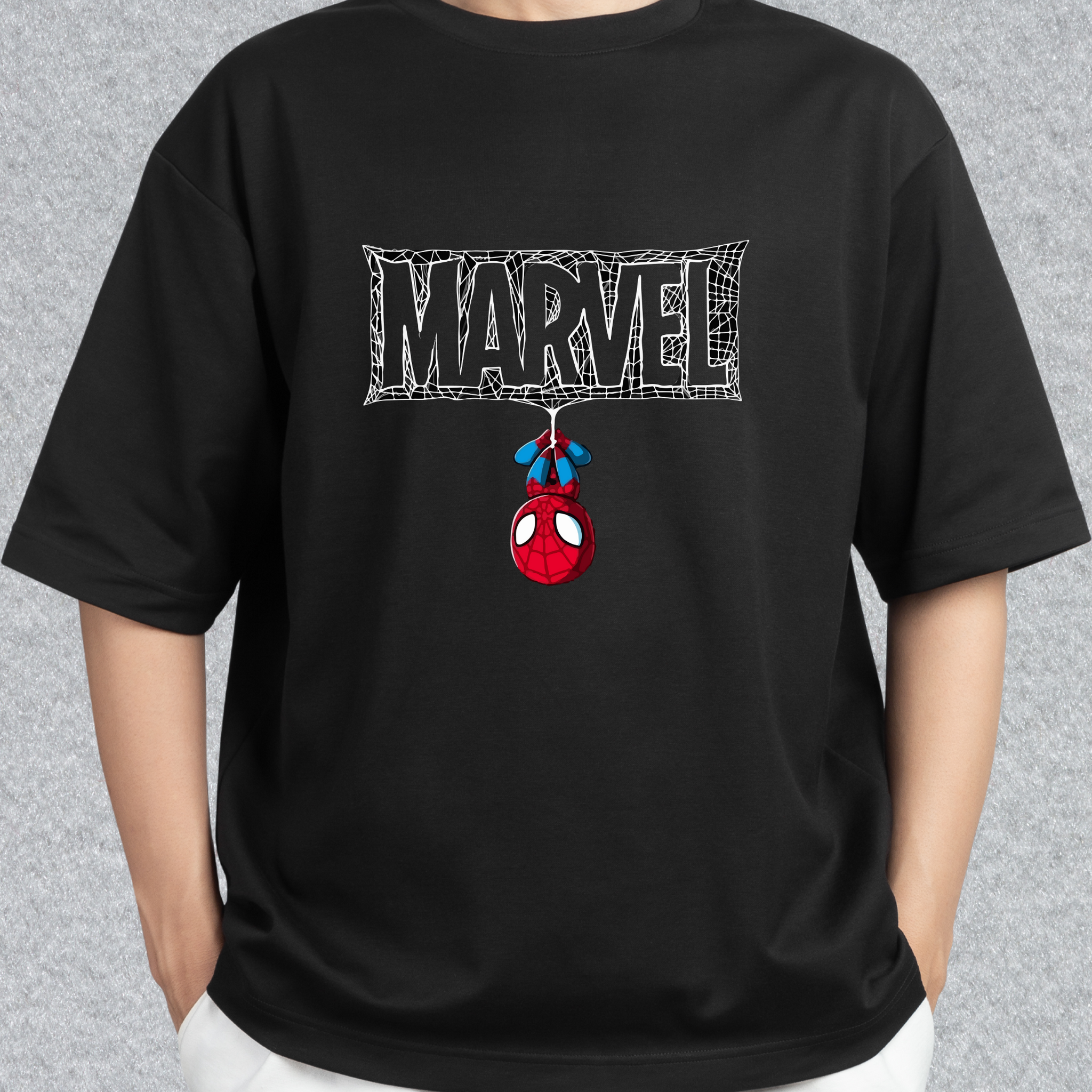 Spider-Man Web Marvel Oversized Tee (Black)