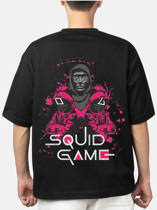 Squid Game Elite Guard Splatter Oversized Tee